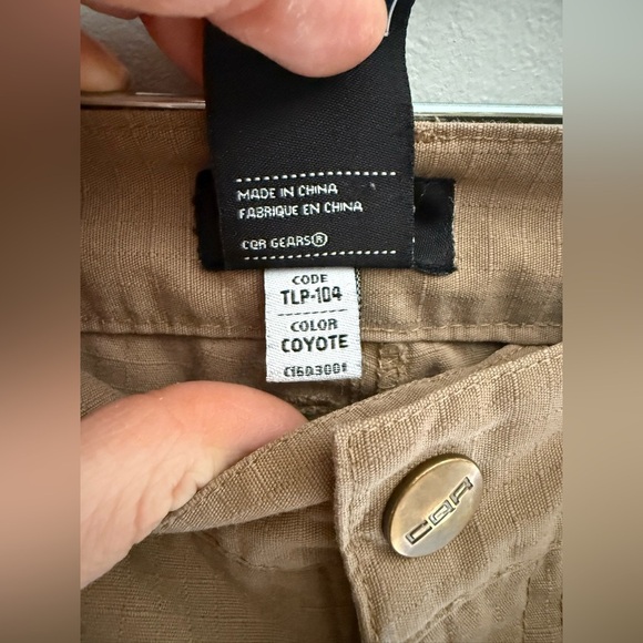 CQR Tactical Pants Mens SZ 34W/32L Coyote Ripstop Cargo Uniform Pockets Workwear - Picture 3 of 9